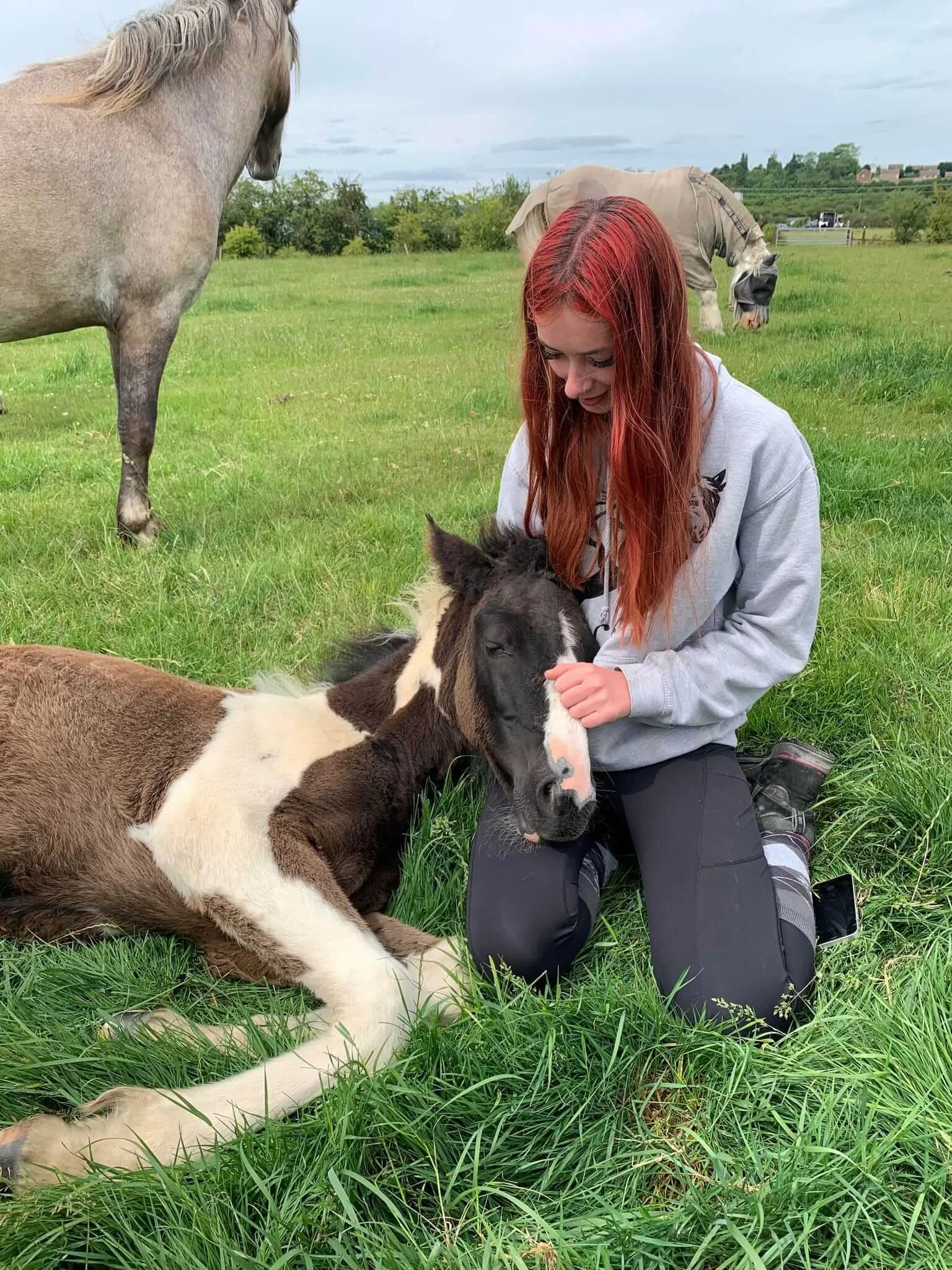 Girl with foal